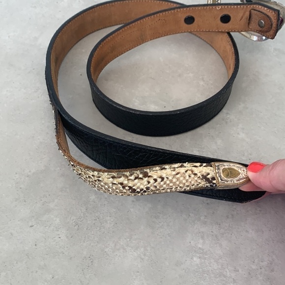 Nocona made in Texas genuine leather snake leather, size 32 main image 11